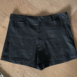 Anthropologie The Ettie Shorts by Maeve Womens 32 Black Pitched Linen high rise